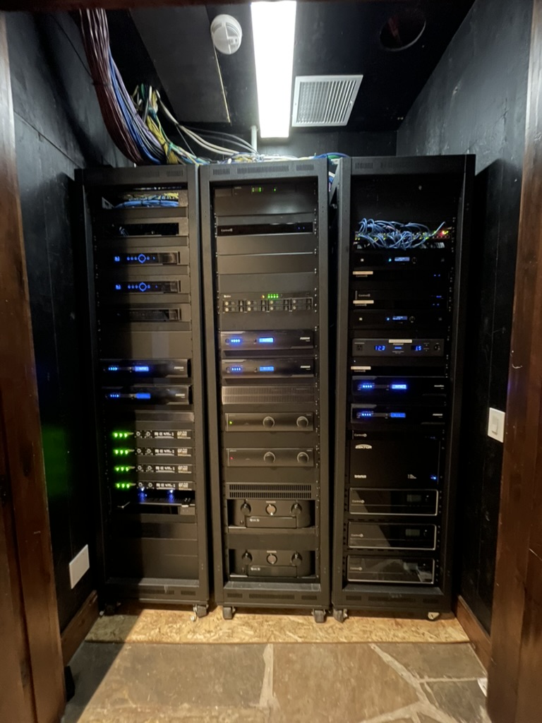 whole home audio video rack lake house smart house